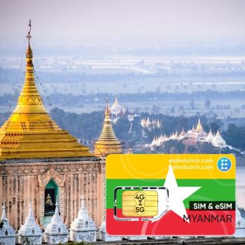 Sim Du Lịch Myanmar 10 Ngày Tốc Độ Cao